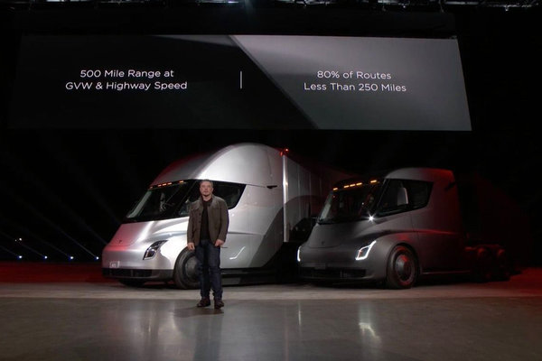 或为1000kWh 特斯拉透露卡车电池数据 或为1000kWh 特斯拉透露卡车电池数据