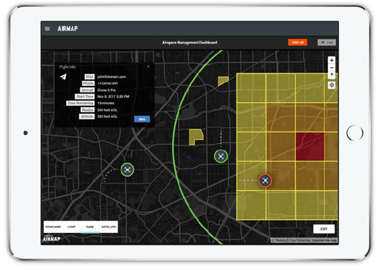 无人机应用引入AirMap“低空授权和通知能力”