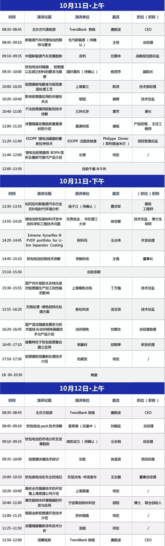 报名企业名单出炉，他们都来了！2018软包电池及应用材料产业大会