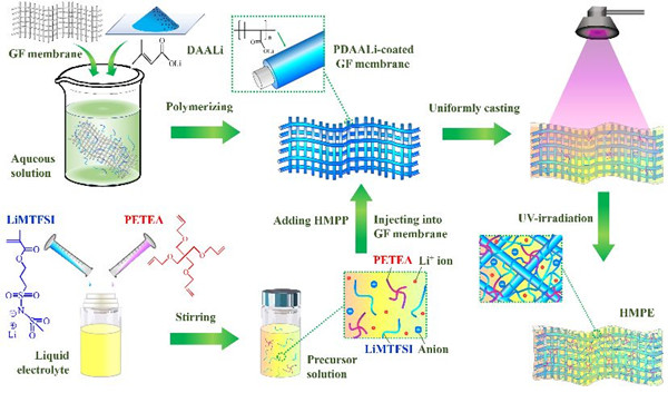 基于近单离子传导层次结构聚合物电解质的稳定锂金属电池