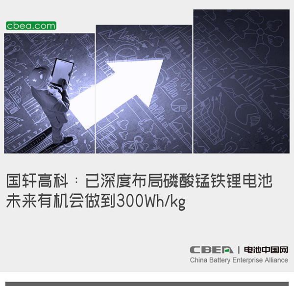 国轩高科:已深度布局磷酸锰铁锂电池 未来有机会做到300Wh/kg 国轩高科:已深度布局磷酸锰铁锂电池 未来有机会做到300Wh/kg