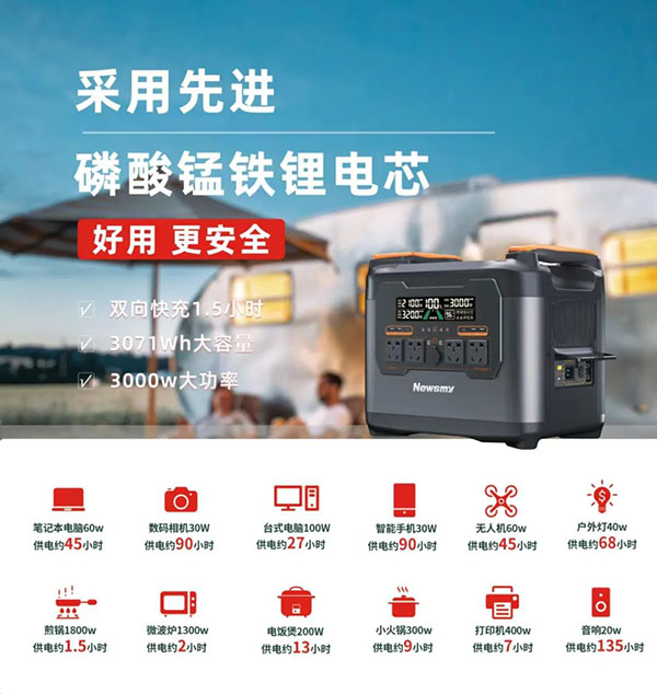 星恒&纽曼携手 率先推出高性能磷酸锰铁锂户外移动电源 星恒&纽曼携手 率先推出高性能磷酸锰铁锂户外移动电源