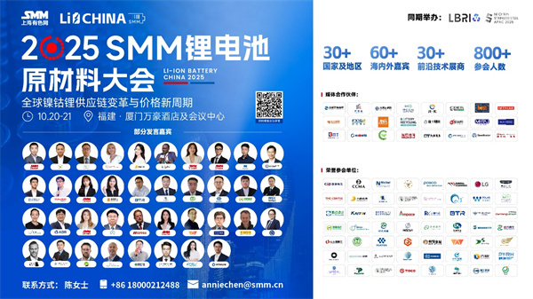 【全球锂电精英集结厦门!】2025SMM锂电池原材料大会重磅来袭:解码镍钴锂供应链变革与价格新周期 【全球锂电精英集结厦门!】2025SMM锂电池原材料大会重磅来袭:解码镍钴锂供应链变革与价格新周期