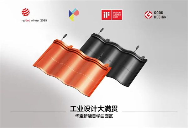 华宝新能美学曲面光伏瓦入选 2025《时代周刊》最佳发明，绿色能源创新再获认可!